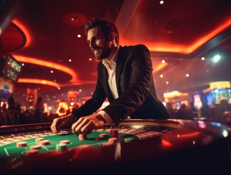 Hasil permainan Mega Wheel dengan segmen yang menang ditandai
